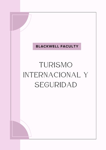 TURISMO INTERNACIONAL Y SEGURIDAD