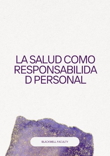 LA SALUD COMO RESPONSABILIDAD PERSONAL