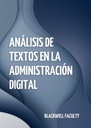 ANÁLISIS DE TEXTOS EN LA ADMINISTRACIÓN DIGITAL