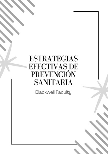 ESTRATEGIAS EFECTIVAS DE PREVENCIÓN SANITARIA