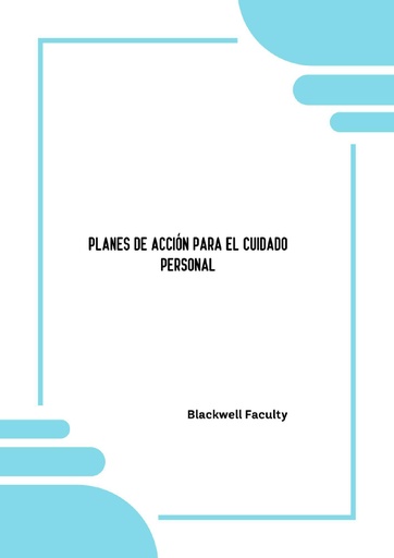 PLANES DE ACCIÓN PARA EL CUIDADO PERSONAL