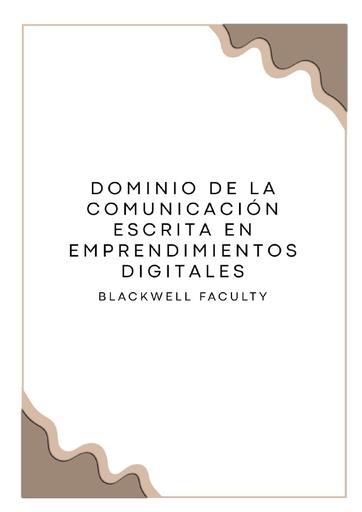 DOMINIO DE LA COMUNICACIÓN ESCRITA EN EMPRENDIMIENTOS DIGITALES