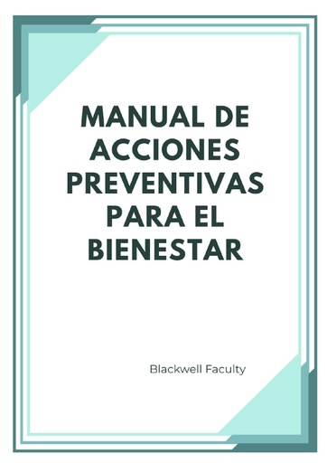 MANUAL DE ACCIONES PREVENTIVAS PARA EL BIENESTAR