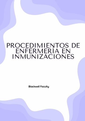 PROCEDIMIENTOS DE ENFERMERÍA EN INMUNIZACIONES