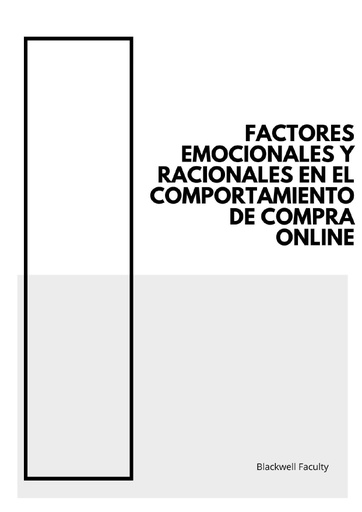 FACTORES EMOCIONALES Y RACIONALES EN EL COMPORTAMIENTO DE COMPRA ONLINE