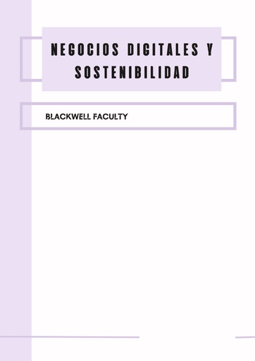 NEGOCIOS DIGITALES Y SOSTENIBILIDAD