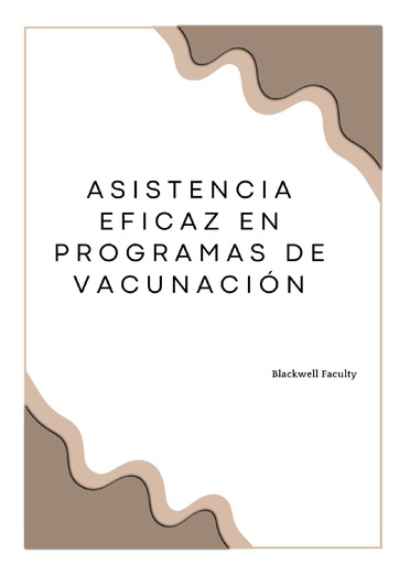 ASISTENCIA EFICAZ EN PROGRAMAS DE VACUNACIÓN