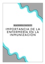 IMPORTANCIA DE LA ENFERMERÍA EN LA INMUNIZACIÓN