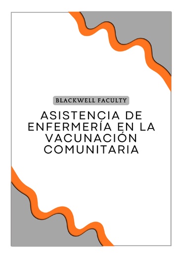 ASISTENCIA DE ENFERMERÍA EN LA VACUNACIÓN COMUNITARIA