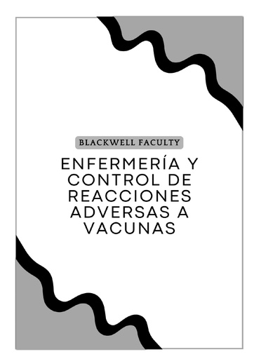 ENFERMERÍA Y CONTROL DE REACCIONES ADVERSAS A VACUNAS
