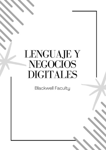 LENGUAJE Y NEGOCIOS DIGITALES