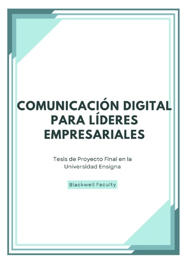 COMUNICACIÓN DIGITAL PARA LÍDERES EMPRESARIALES