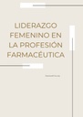 LIDERAZGO FEMENINO EN LA PROFESIÓN FARMACÉUTICA