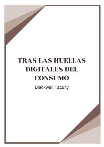 TRAS LAS HUELLAS DIGITALES DEL CONSUMO