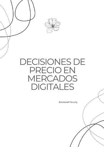 DECISIONES DE PRECIO EN MERCADOS DIGITALES