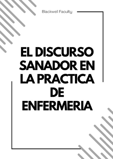 EL DISCURSO SANADOR EN LA PRACTICA DE ENFERMERIA