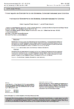 Primer registro de Scleroderma bovista para colombia
