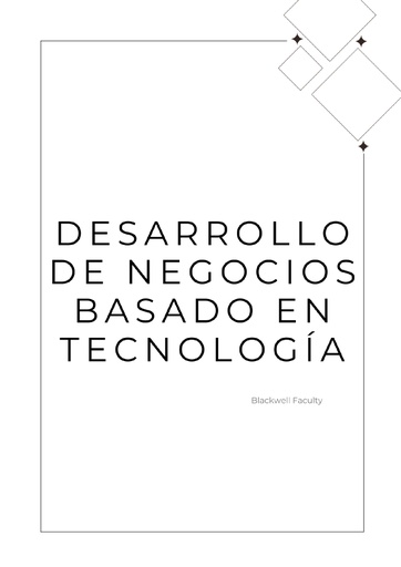 DESARROLLO DE NEGOCIOS BASADO EN TECNOLOGÍA