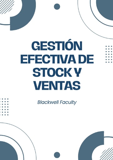 GESTIÓN EFECTIVA DE STOCK Y VENTAS