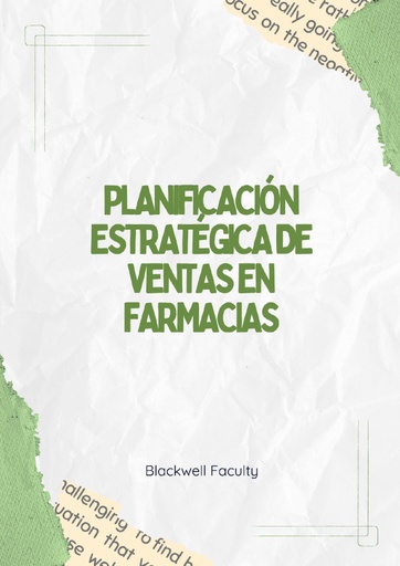 PLANIFICACIÓN ESTRATÉGICA DE VENTAS EN FARMACIAS