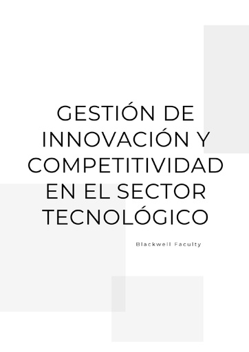 GESTIÓN DE INNOVACIÓN Y COMPETITIVIDAD EN EL SECTOR TECNOLÓGICO