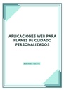 APLICACIONES WEB PARA PLANES DE CUIDADO PERSONALIZADOS