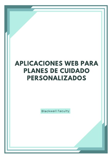 APLICACIONES WEB PARA PLANES DE CUIDADO PERSONALIZADOS