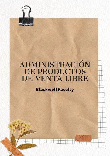 ADMINISTRACIÓN DE PRODUCTOS DE VENTA LIBRE
