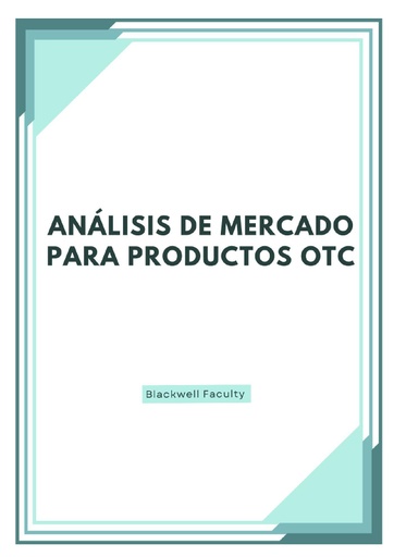 ANÁLISIS DE MERCADO PARA PRODUCTOS OTC