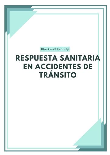 RESPUESTA SANITARIA EN ACCIDENTES DE TRÁNSITO