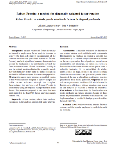 Robust  Promin:  a  method  for  diagonally  weighted  factor  rotation