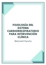 FISIOLOGÍA DEL SISTEMA CARDIORRESPIRATORIO PARA INTERVENCIÓN CLÍNICA
