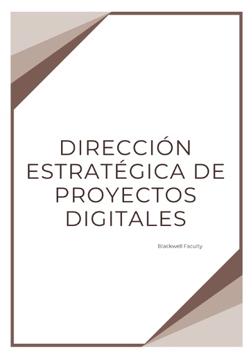 DIRECCIÓN ESTRATÉGICA DE PROYECTOS DIGITALES