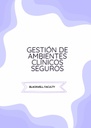 GESTIÓN DE AMBIENTES CLÍNICOS SEGUROS