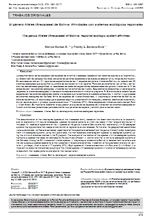 El género Attalea (Arecaceae) de Bolivia: Afinidades con sistemas ecológicos regionales
