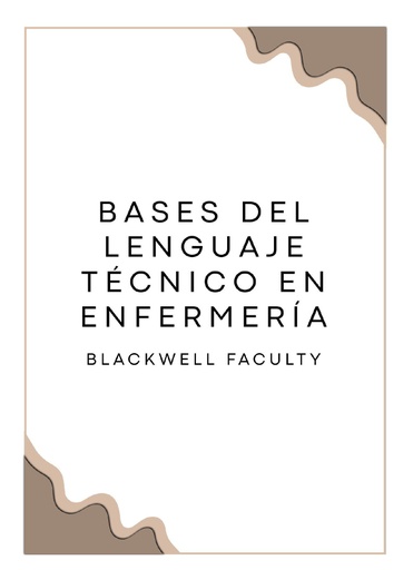BASES DEL LENGUAJE TÉCNICO EN ENFERMERÍA