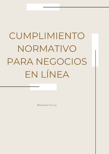 CUMPLIMIENTO NORMATIVO PARA NEGOCIOS EN LÍNEA