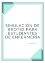 SIMULACIÓN DE BROTES PARA ESTUDIANTES DE ENFERMERÍA