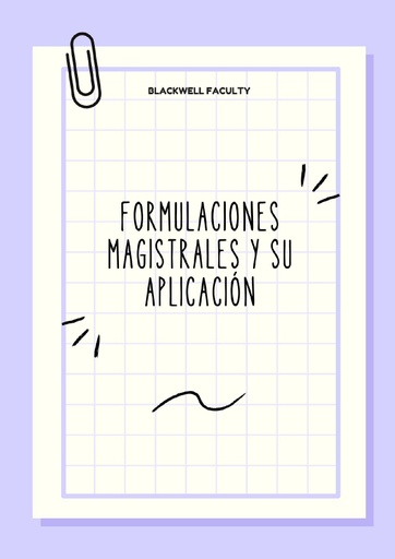 FORMULACIONES MAGISTRALES Y SU APLICACIÓN