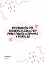 EVALUACIÓN DEL ESTADO DE SALUD EN POBLACIONES URBANAS Y RURALES
