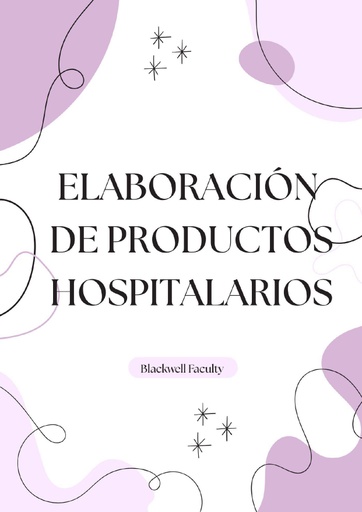 ELABORACIÓN DE PRODUCTOS HOSPITALARIOS