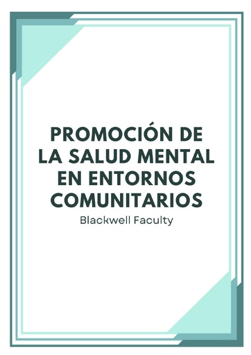 PROMOCIÓN DE LA SALUD MENTAL EN ENTORNOS COMUNITARIOS