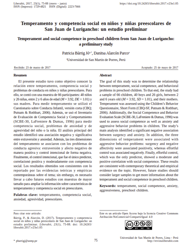 Temperamento y competencia social en niños y niñas preescolares de San Juan de Lurigancho
