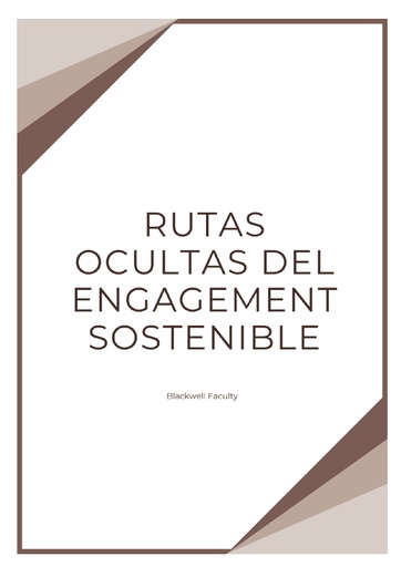 RUTAS OCULTAS DEL ENGAGEMENT SOSTENIBLE