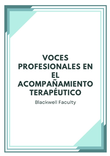 VOCES PROFESIONALES EN EL ACOMPAÑAMIENTO TERAPÉUTICO
