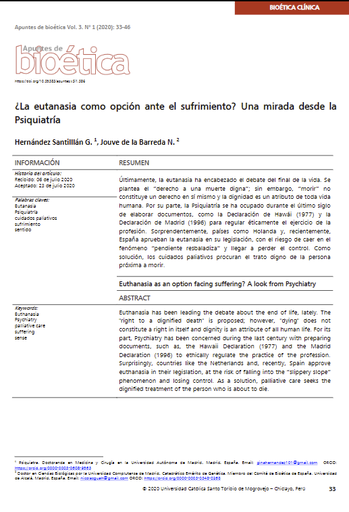 ¿La eutanasia como opción ante el sufrimiento? Una mirada desde la Psiquiatría