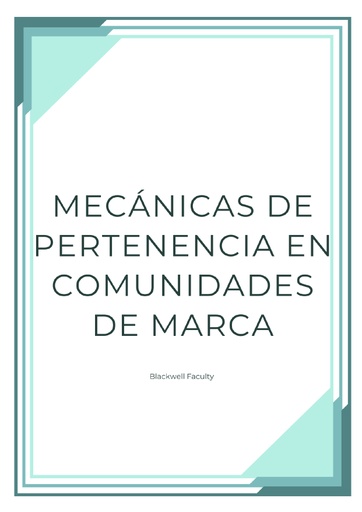 MECÁNICAS DE PERTENENCIA EN COMUNIDADES DE MARCA
