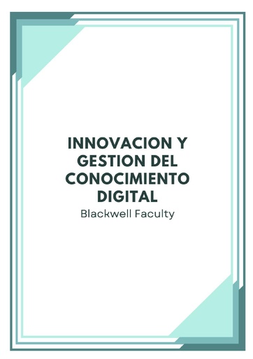INNOVACION Y GESTION DEL CONOCIMIENTO DIGITAL