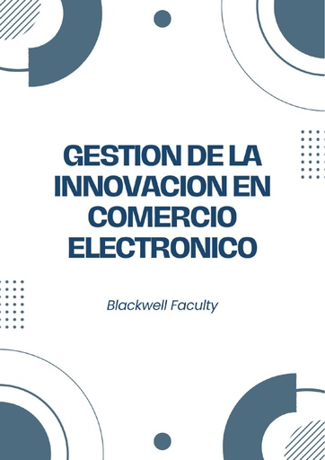 GESTION DE LA INNOVACION EN COMERCIO ELECTRONICO