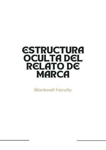 ESTRUCTURA OCULTA DEL RELATO DE MARCA